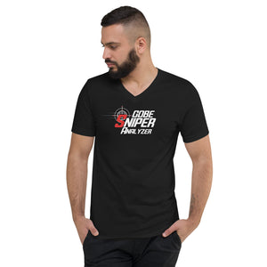 G.O.B.E. SNIPER ANALYZER Unisex Short Sleeve V-Neck T-Shirt
