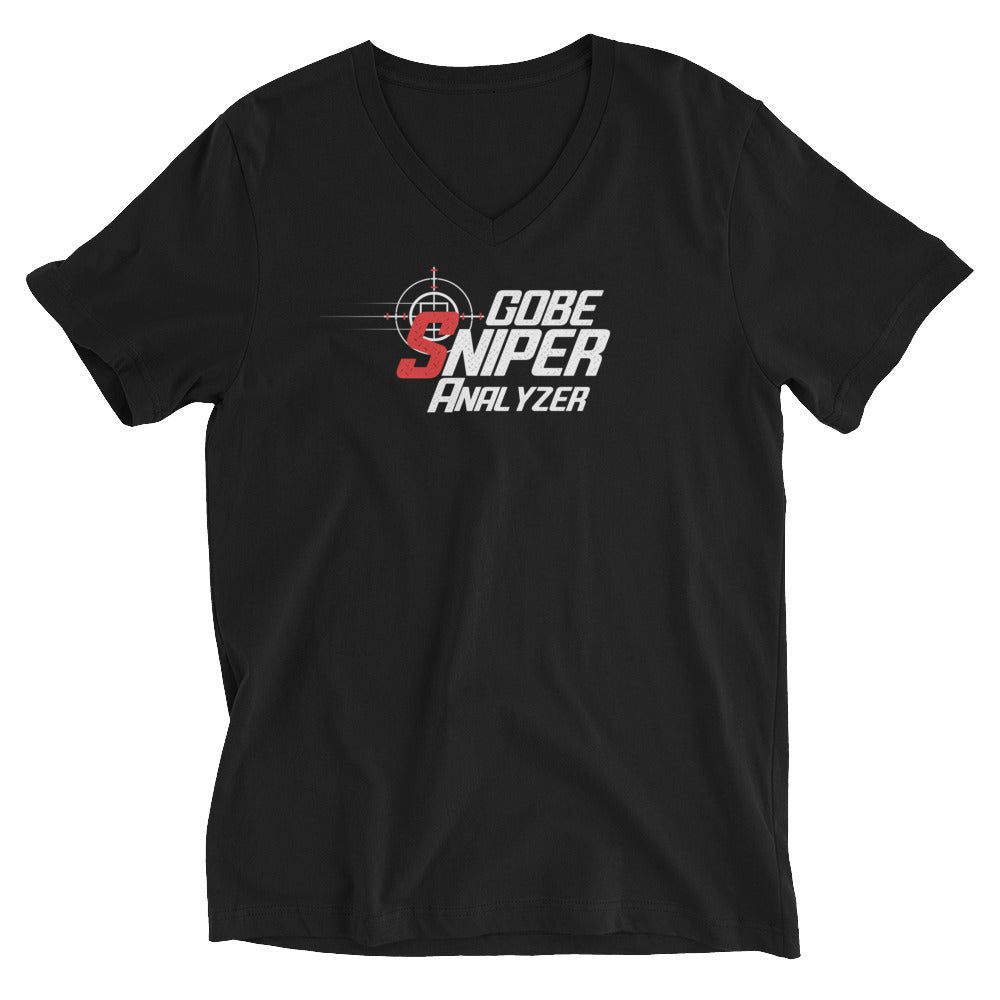 G.O.B.E. SNIPER ANALYZER Unisex Short Sleeve V-Neck T-Shirt